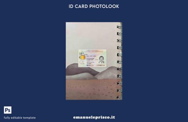 modello FRONTALE photolook per carta d'identità permanente di Hong Kong in stile